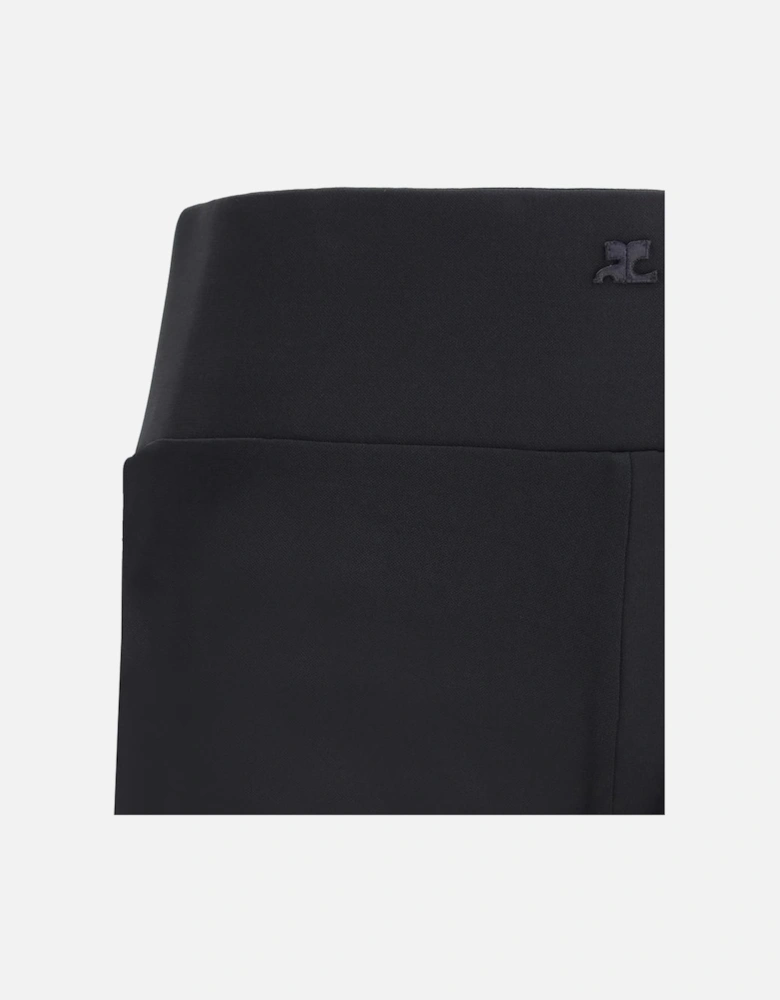 Wide-Leg Infinity Pants with Belt Loops Women - Black Jeans