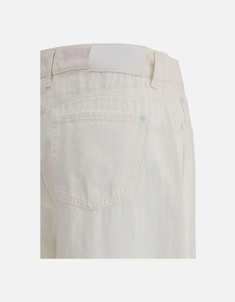 High Waist Wide Leg Linen Pants Women - White Jeans