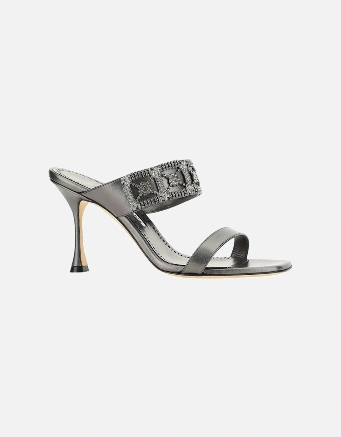 Calfskin Larapa Jewel-Detail Stiletto Sandals Women - Silver, 5 of 4