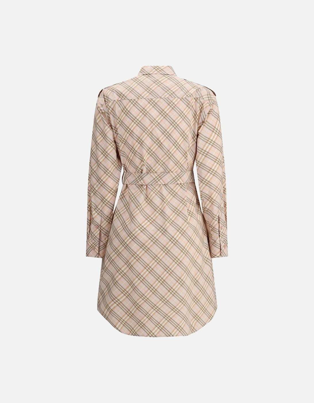 Archive Check Midi Dress with Adjustable Belt Women - Multicolor