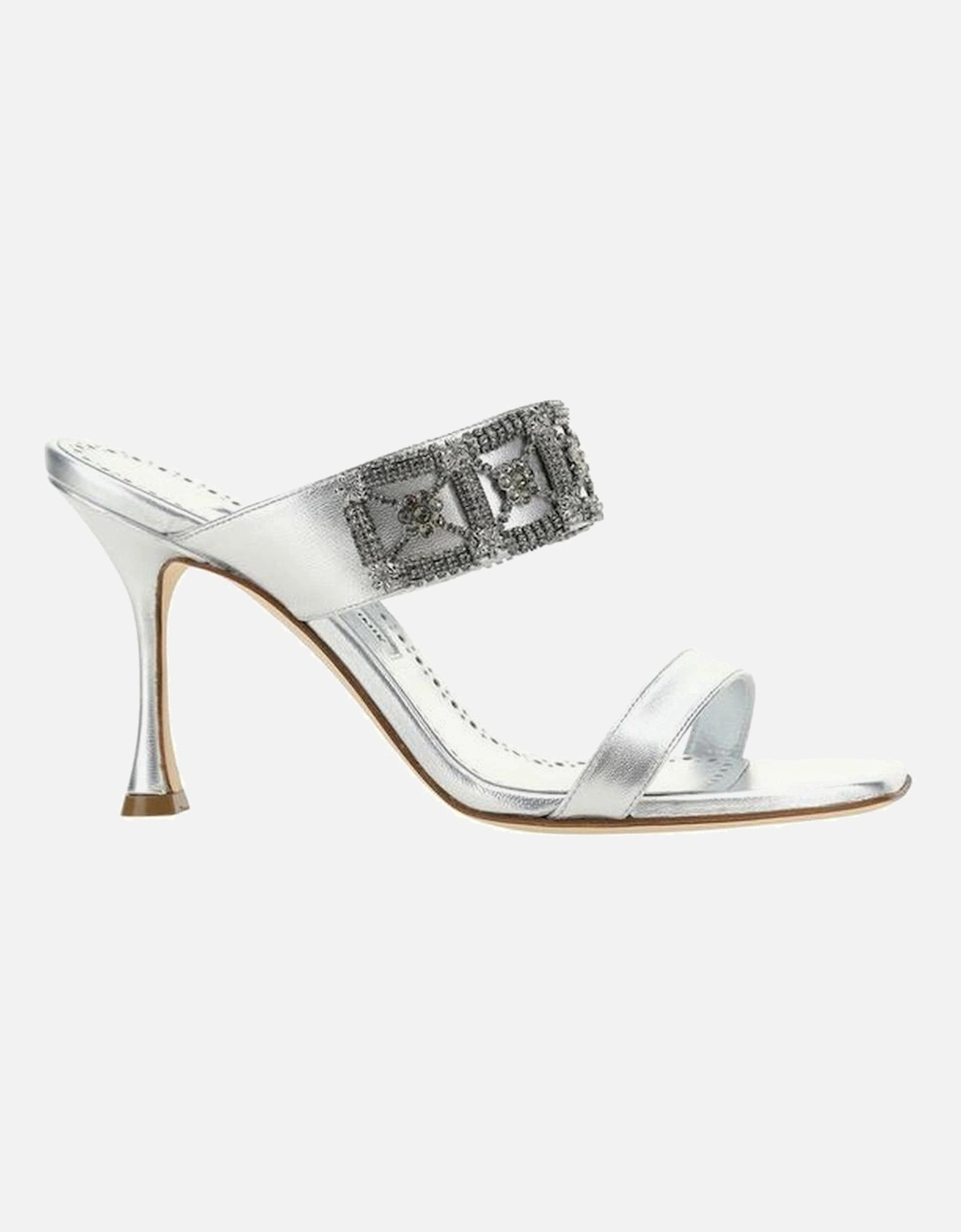 Calfskin Larapa Sandals with Jewel Detail Women - Light Blue, 5 of 4