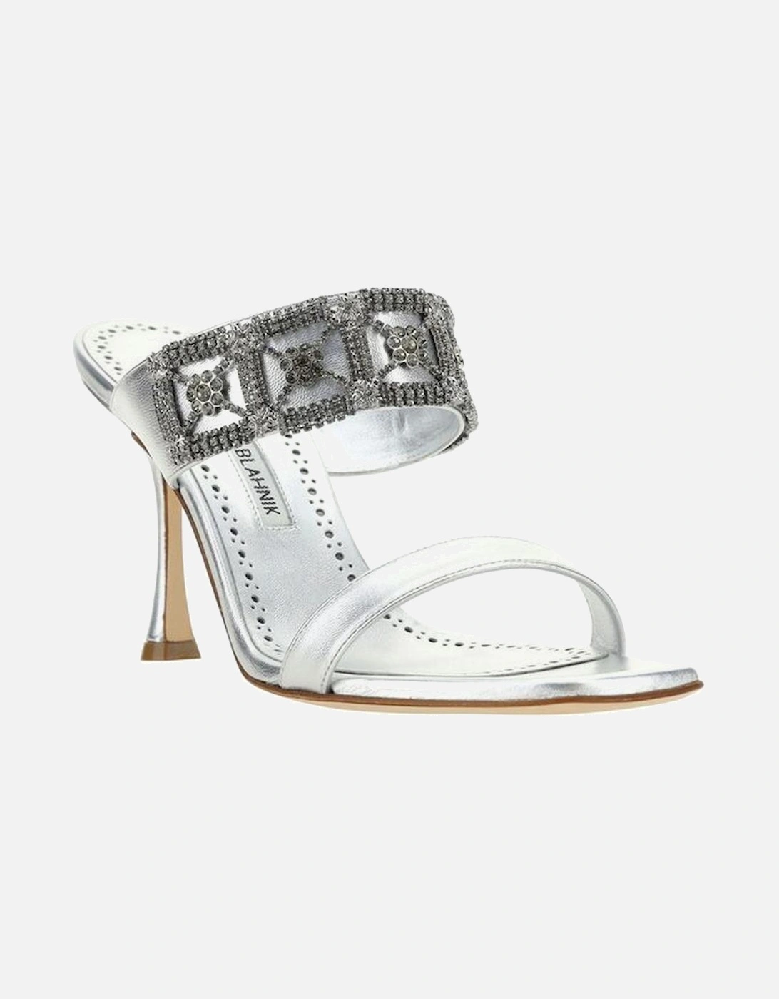 Calfskin Larapa Sandals with Jewel Detail Women - Light Blue