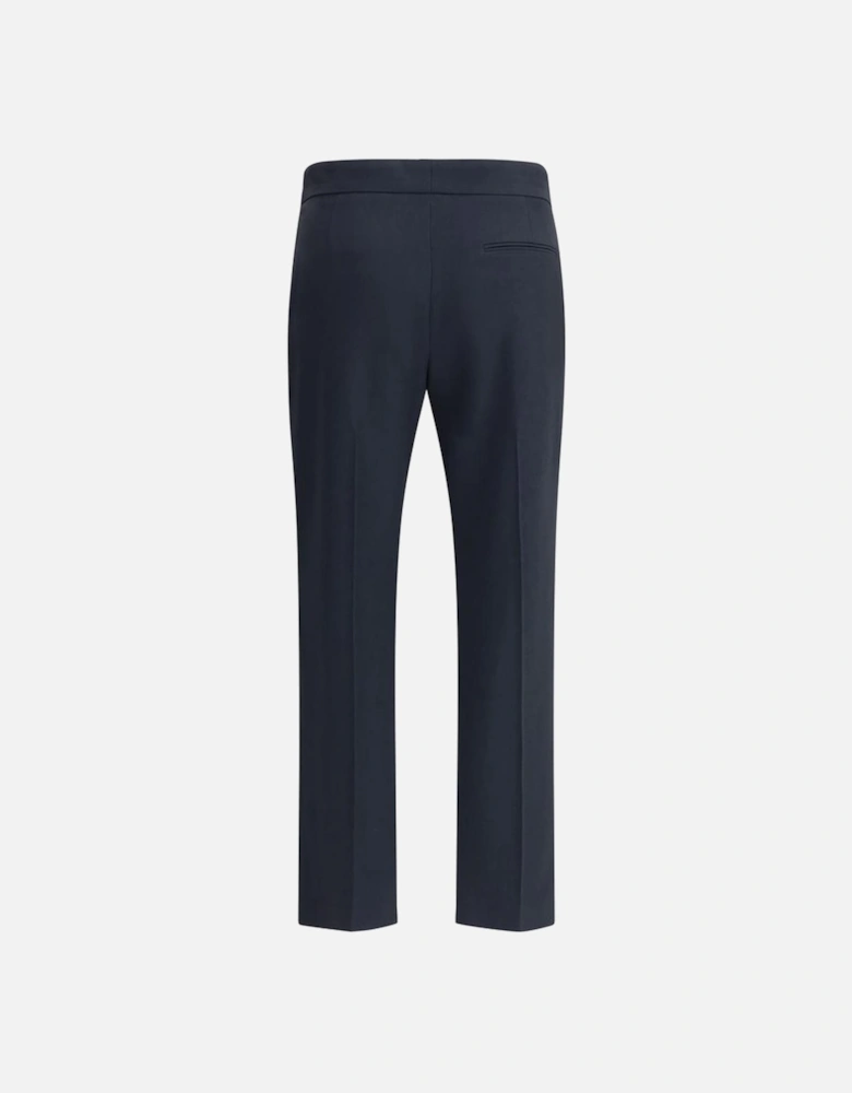 Slim Fit Tailored Cigarette Pants with Pockets Women - Black Jeans