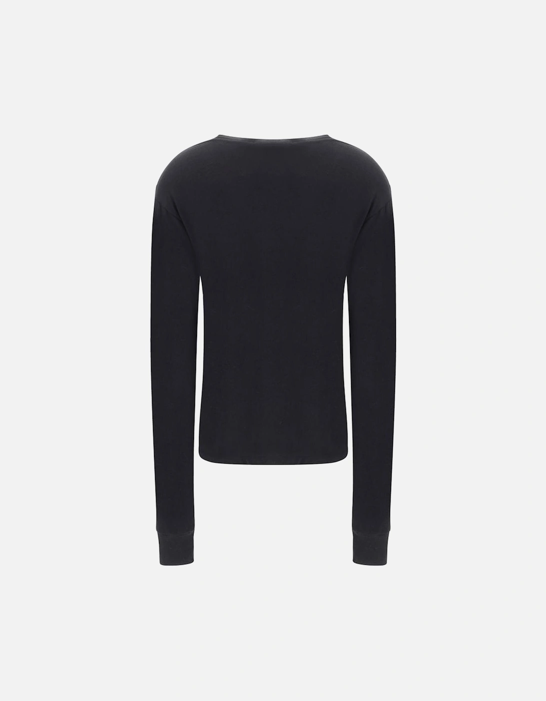 Cotton Boyfriend Long Sleeve Jersey Women - Black T-Shirts