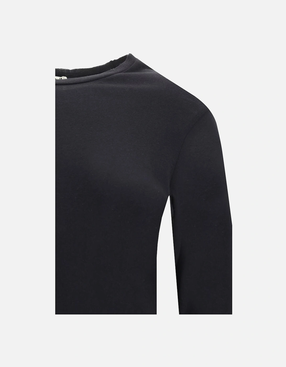 Cotton Boyfriend Long Sleeve Jersey Women - Black T-Shirts