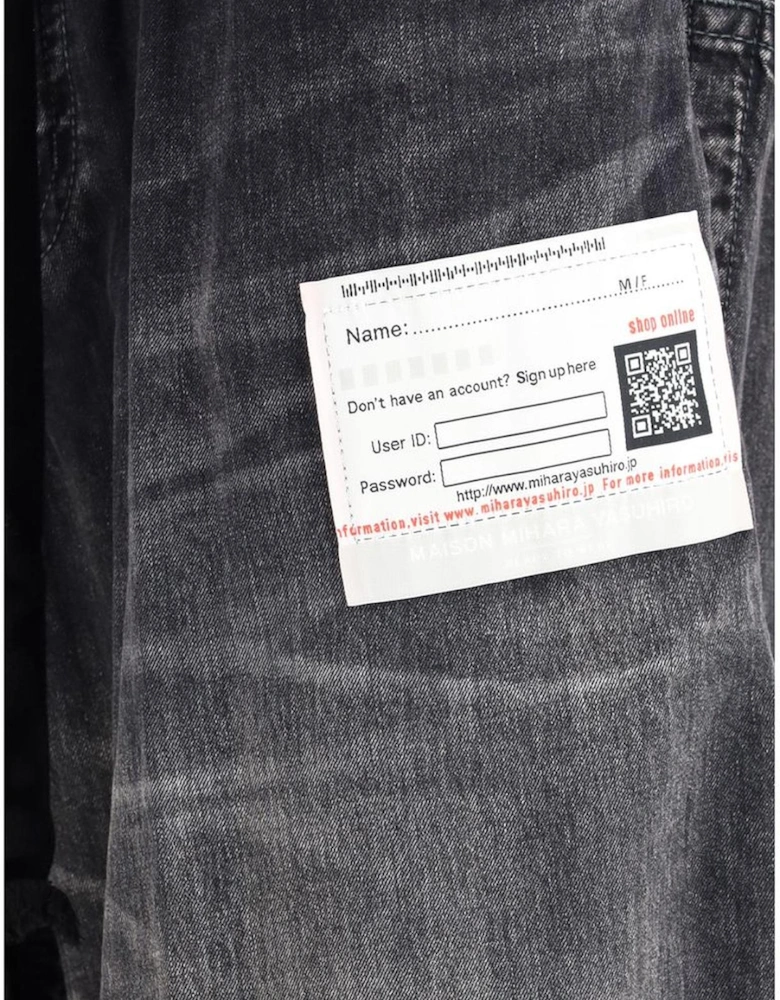 Baggy Cotton Jeans with Elasticated Waistband Women - Black Jeans