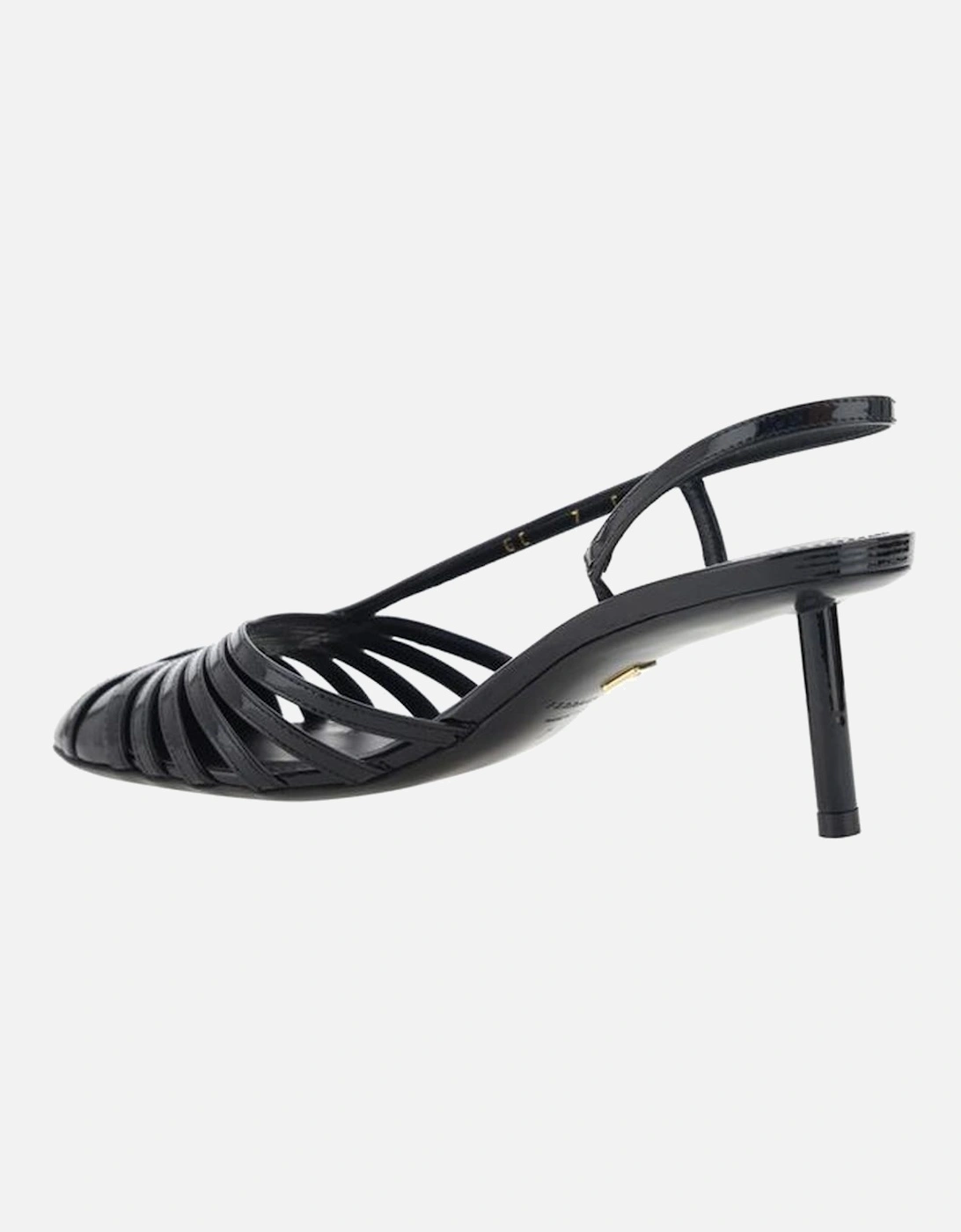 Leather Detailed Patent Stiletto Pumps Women - Black