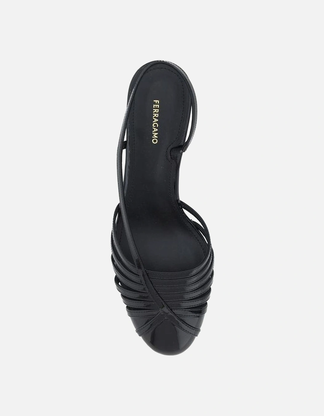 Leather Detailed Patent Stiletto Pumps Women - Black