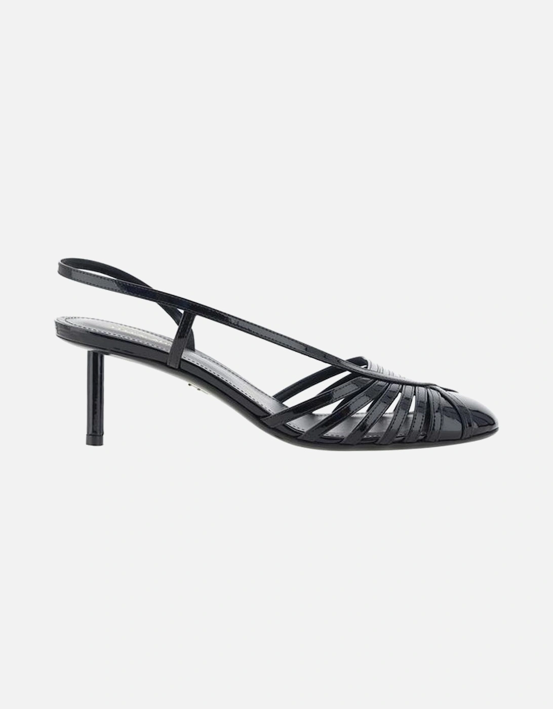 Leather Detailed Patent Stiletto Pumps Women - Black, 5 of 4