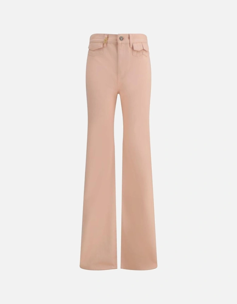 Flare Jeans with Elegant Gold Dart Detail Women - Multicolor Jeans