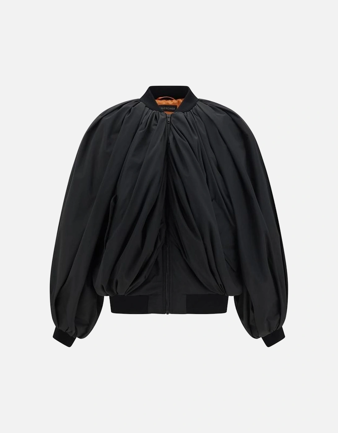 Oversized Bomber Jacket with Ribbed Fleece Collar Women - Black, 4 of 3