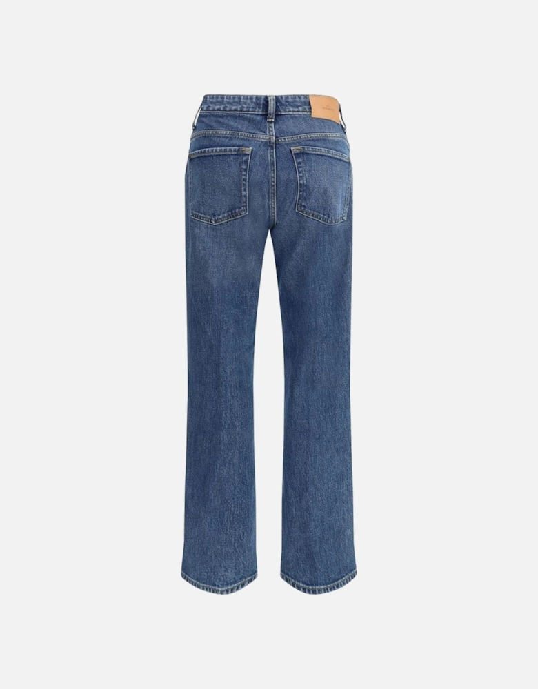 Calie Straight Jasper Jeans with Mid-Rise Waist Women - Blue Jeans