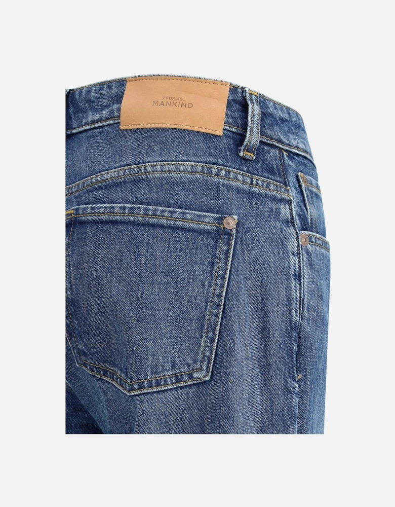 Calie Straight Jasper Jeans with Mid-Rise Waist Women - Blue Jeans