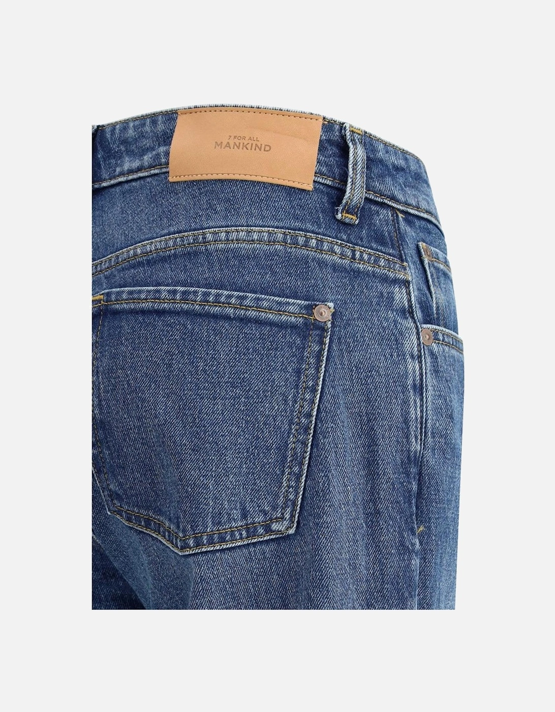 Calie Straight Jasper Jeans with Mid-Rise Waist Women - Blue Jeans