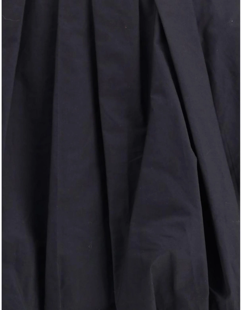 Cotton Balloon Pattern Cadric Mini Skirt Women - Black