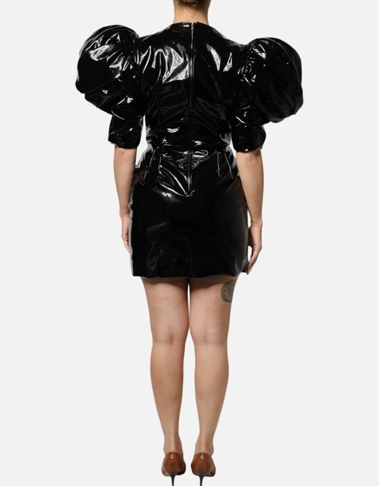 Dramatic Puff Sleeve Mini Dress Women - Black Dresses