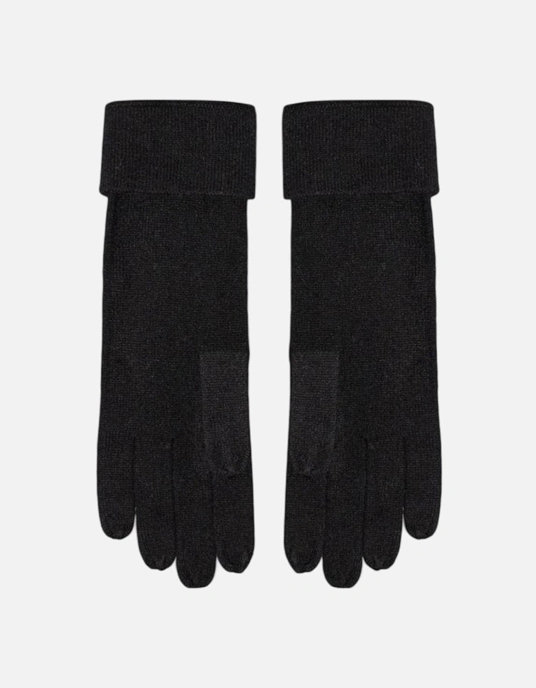 Cashmere Chunky Open Rib Gloves Women - Black