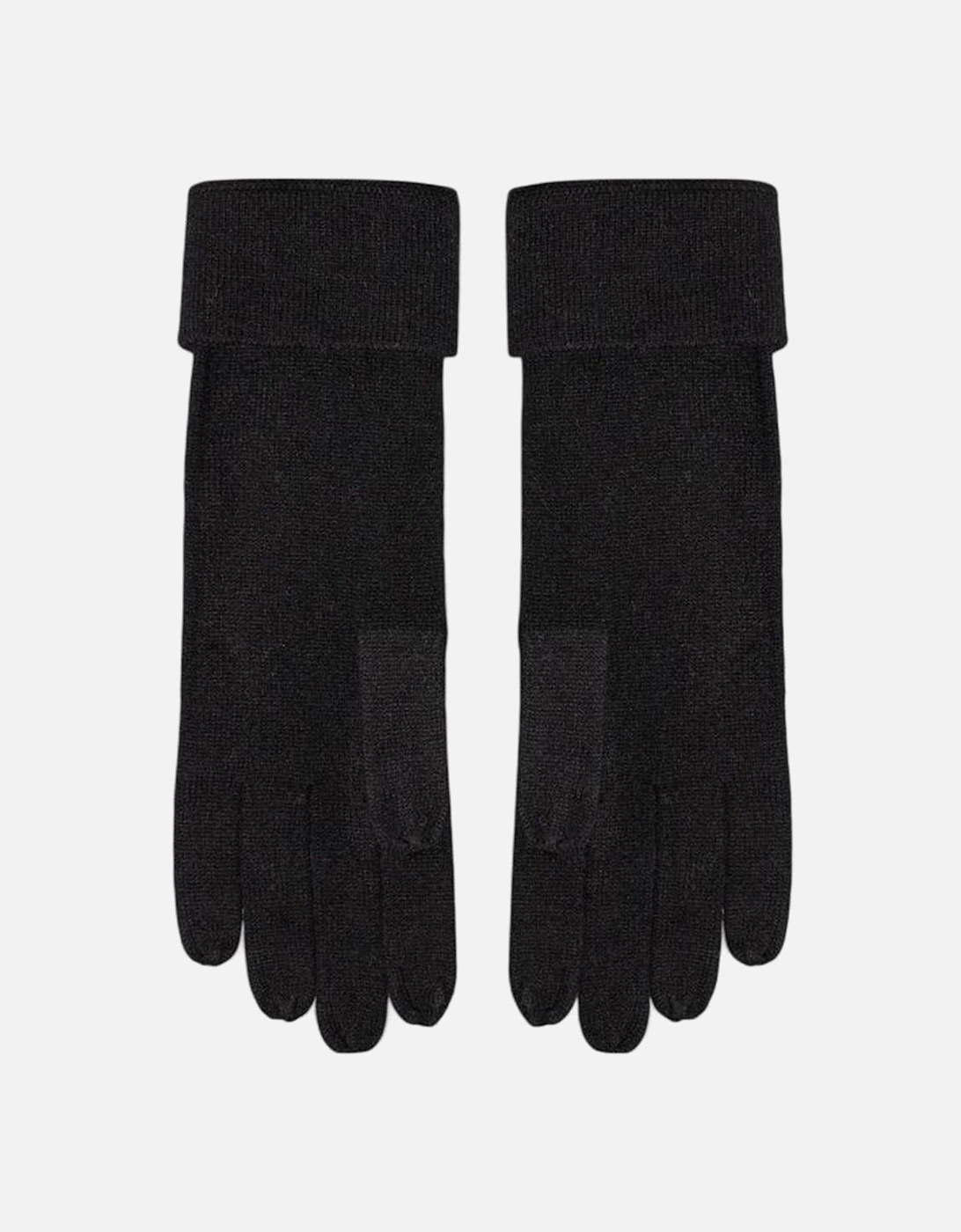 Cashmere Chunky Open Rib Gloves Women - Black