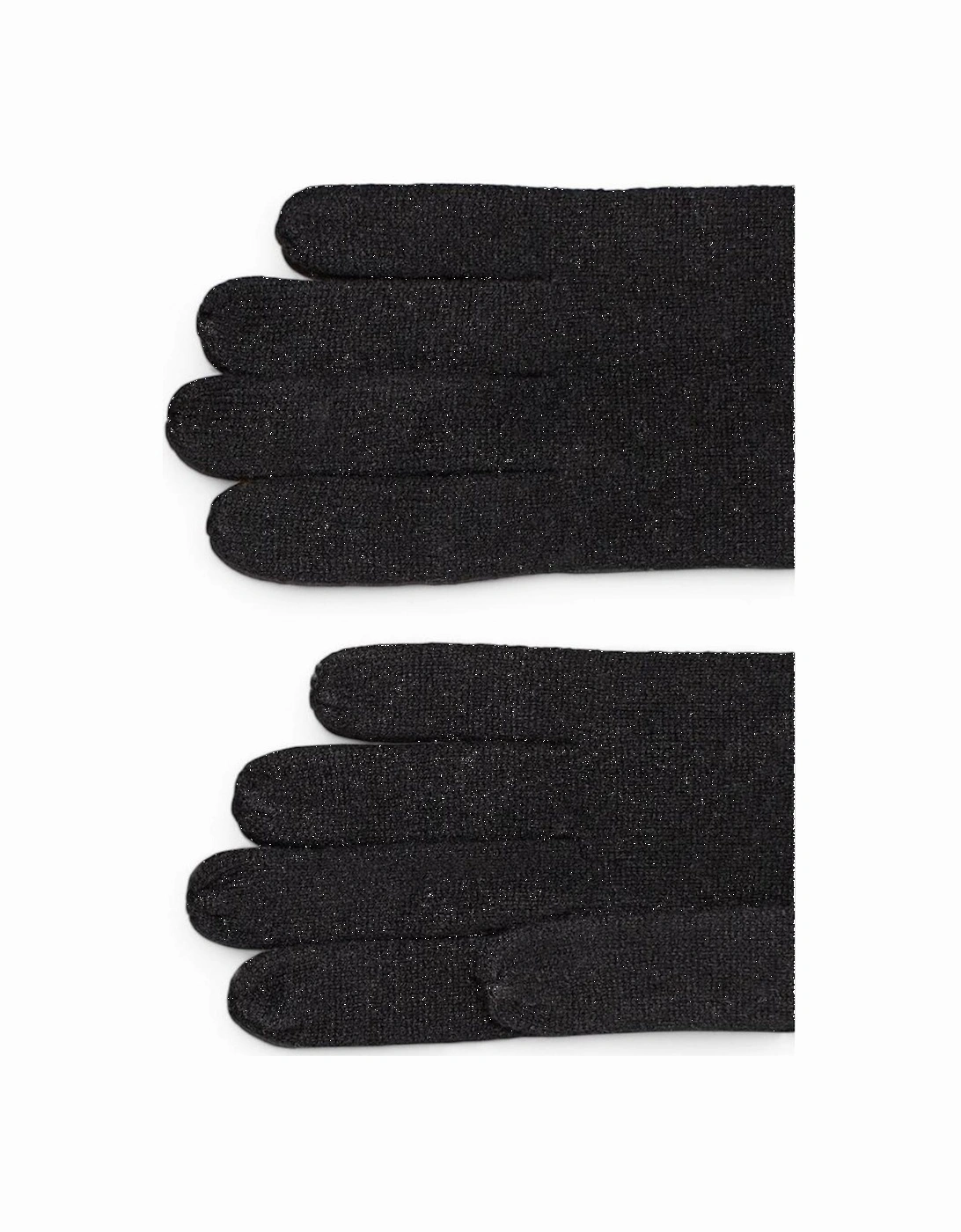 Cashmere Chunky Open Rib Gloves Women - Black
