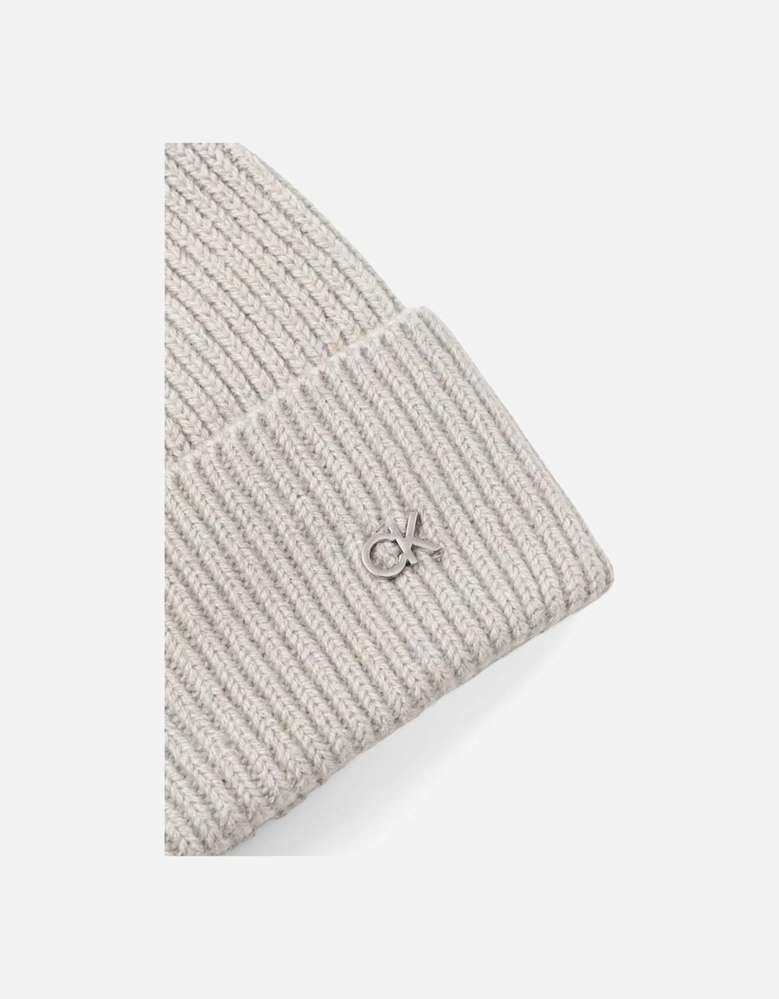 Chunky Ribbed Wool-Cashmere Beanie Women - Gray Hats