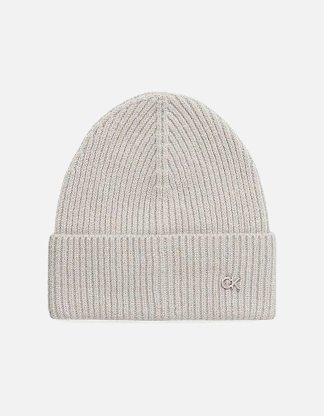 Chunky Ribbed Wool-Cashmere Beanie Women - Gray Hats, 4 of 3
