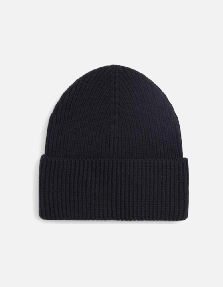 Chunky Ribbed Wool Cashmere Beanie Women - Black Hats