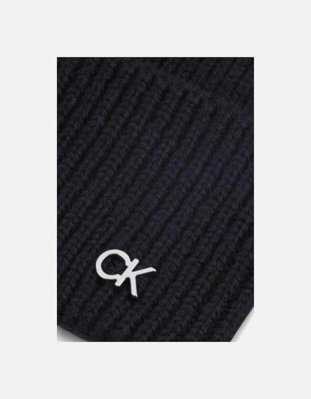 Chunky Ribbed Wool Cashmere Beanie Women - Black Hats