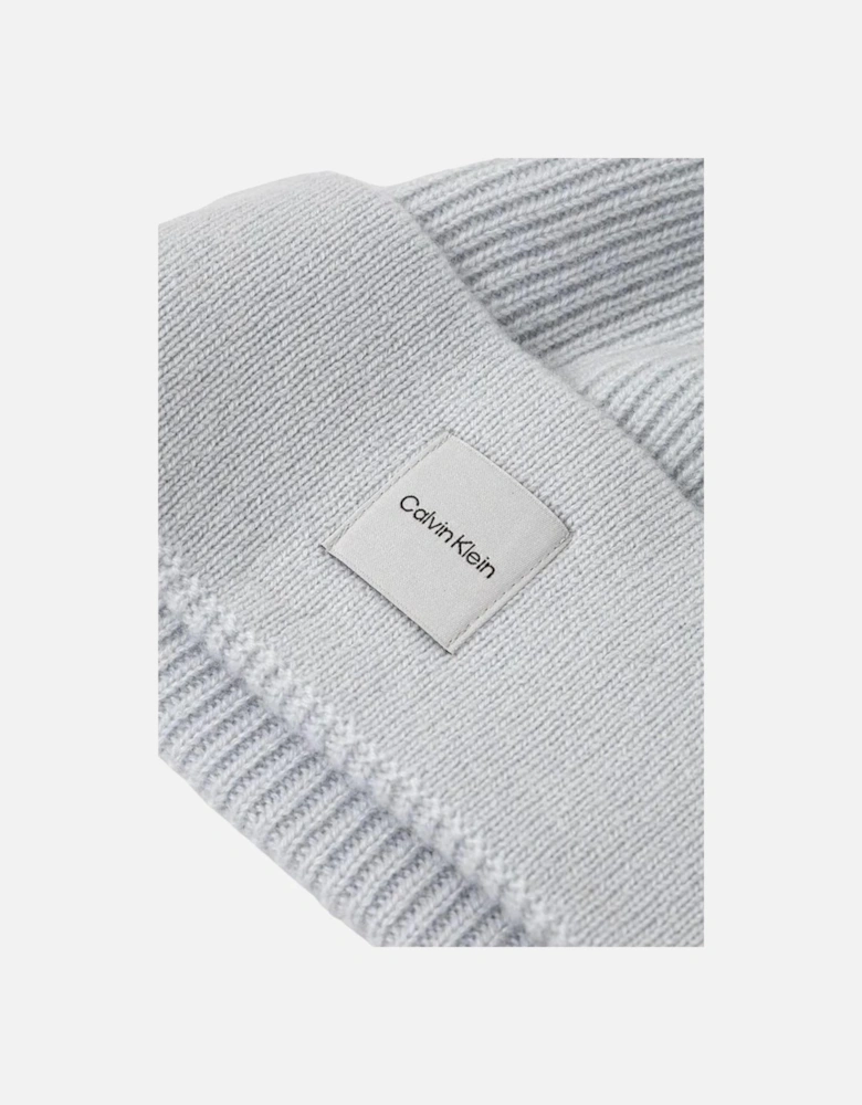 Chunky Open Rib Cashmere Beanie Women - Gray Hats
