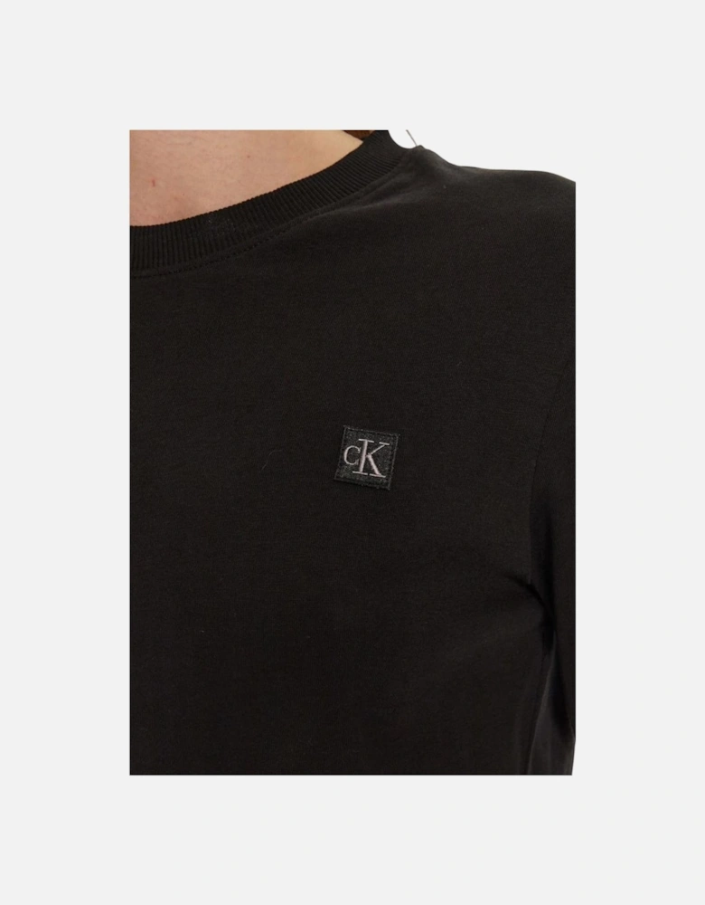 Embroidered Logo Cotton Short Sleeve T-Shirt Women - Black
