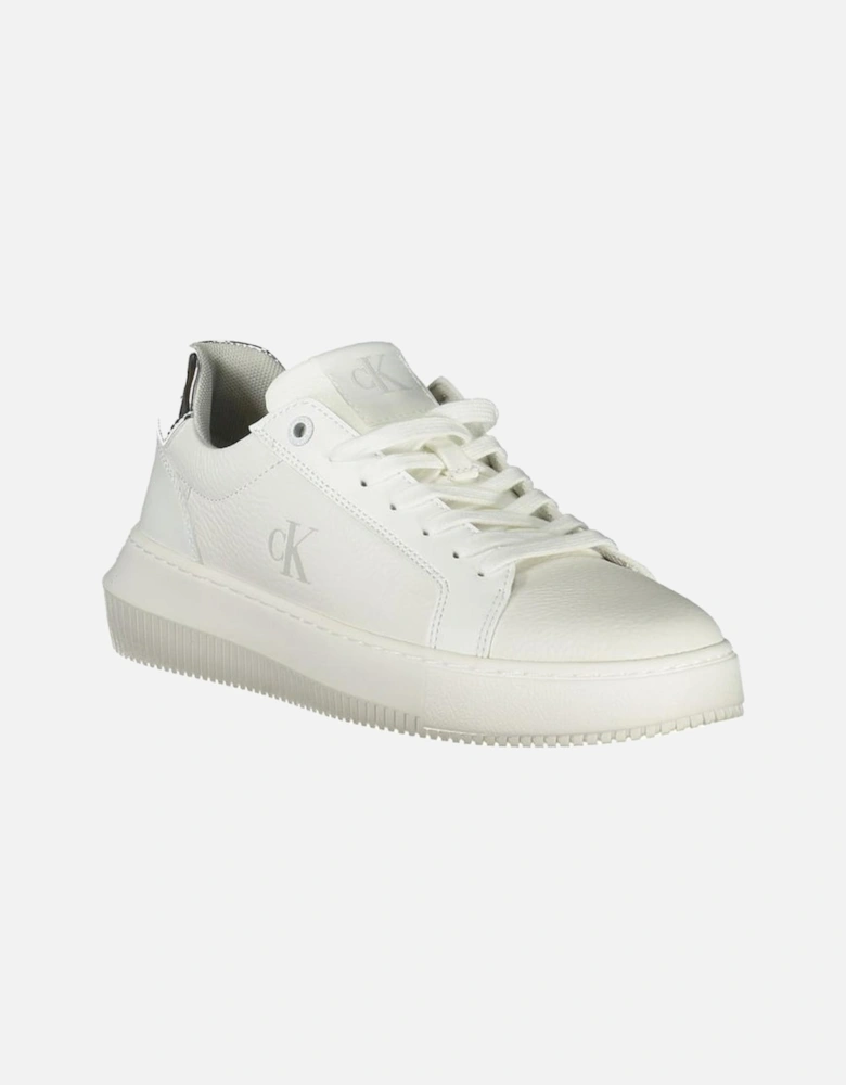 Sporty Elegance Sneakers with Silver Accents Women - White