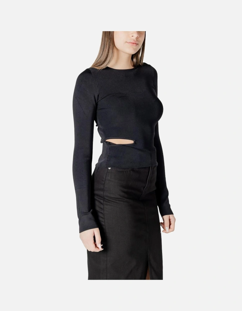 Cut-Out Detail Long Sleeve Top Women - Black T-Shirts