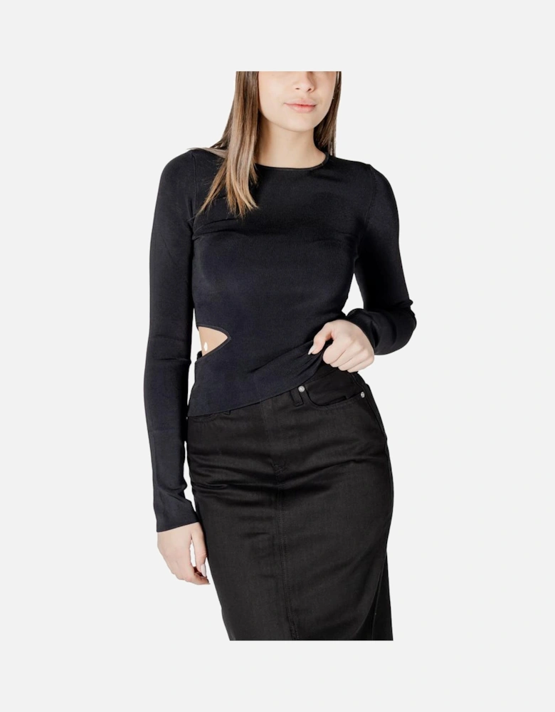 Cut-Out Detail Long Sleeve Top Women - Black T-Shirts