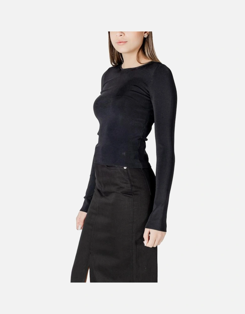 Cut-Out Detail Long Sleeve Top Women - Black T-Shirts