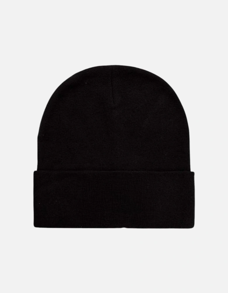 Mono Logo Embroidered Cotton Beanie Women - Black Hats