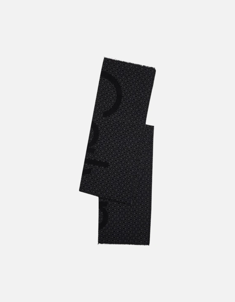 Fringes Two-Tone Mono Scarf Women - Black Scarves