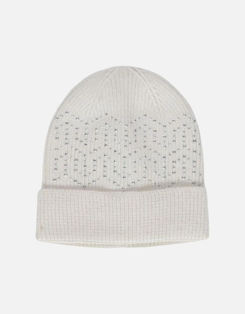 Womens Polyester Viscose Nylon Hat - Beige