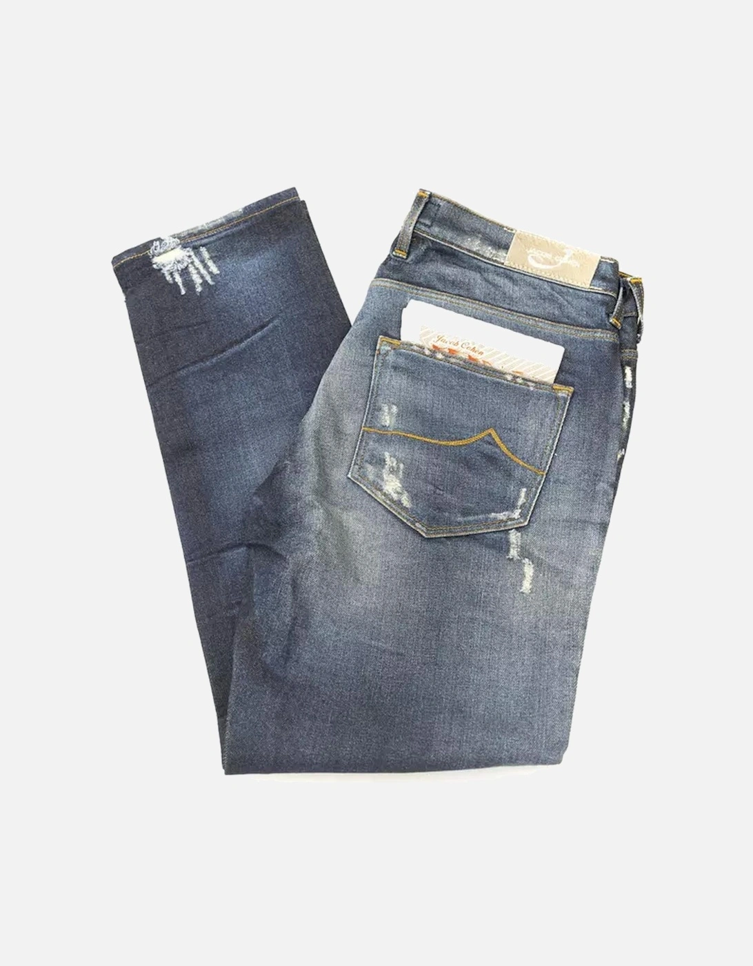 Straight-Leg Jeans with Rips and Embroidery Women - Blue Jeans, 4 of 3