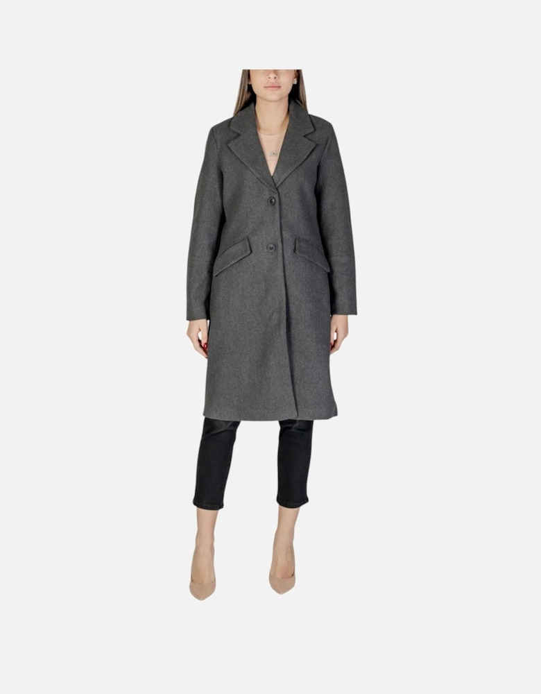 Teddy Coat with Recycled Polyester Blend Women - Gray Jackets
