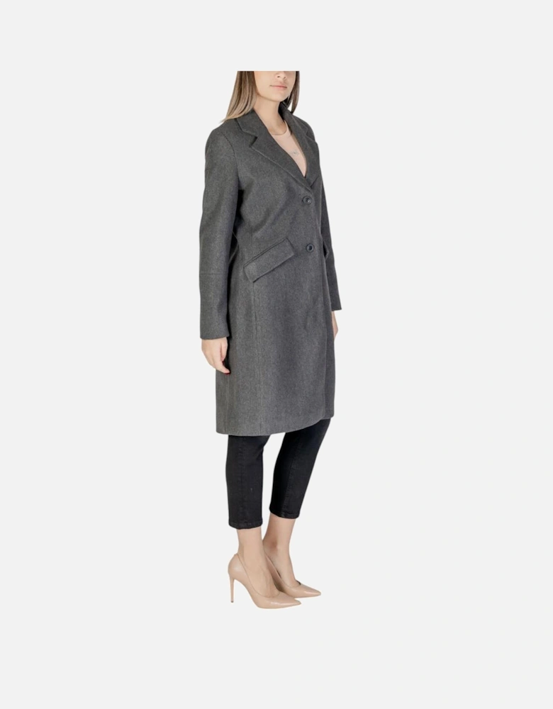Teddy Coat with Recycled Polyester Blend Women - Gray Jackets