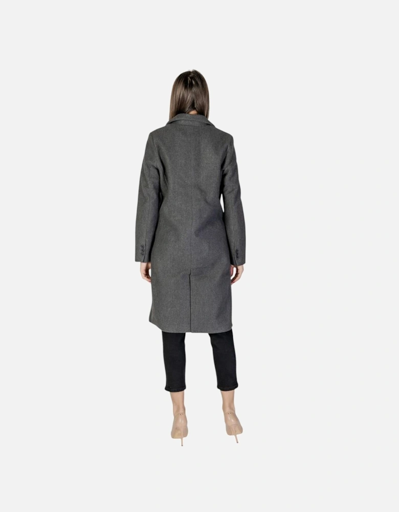 Teddy Coat with Recycled Polyester Blend Women - Gray Jackets