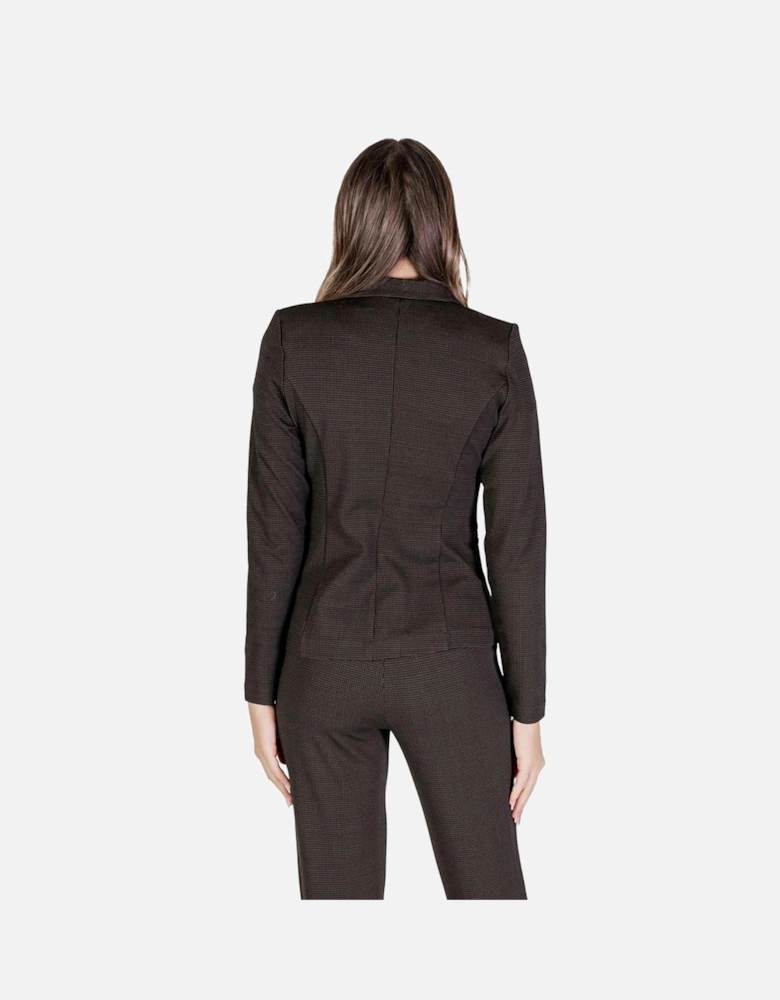 Tailored Single-Breasted Blazer Women - Brown Suits