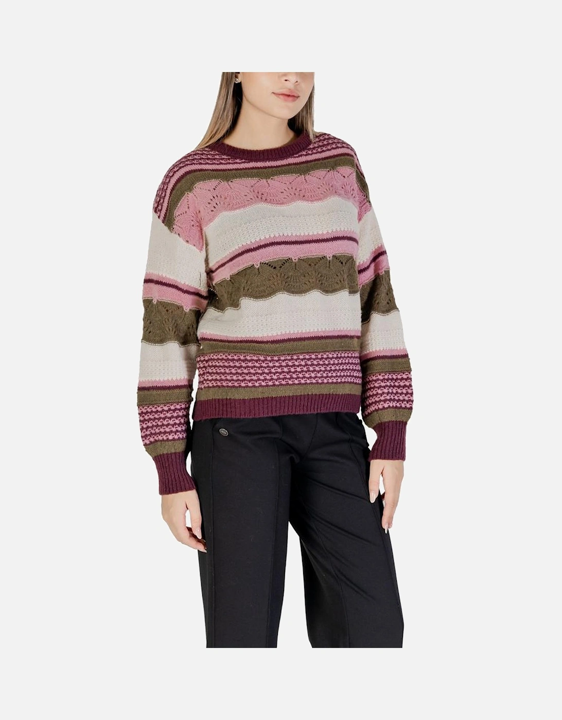 Recycled Polyester Knit Sweater Women - Multicolor