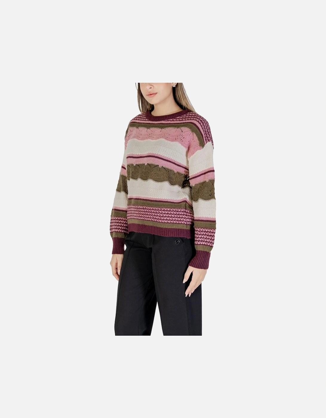 Recycled Polyester Knit Sweater Women - Multicolor