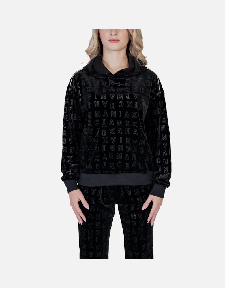 Comfortable Polyester Blend Sweatshirt Women - Black Sweaters