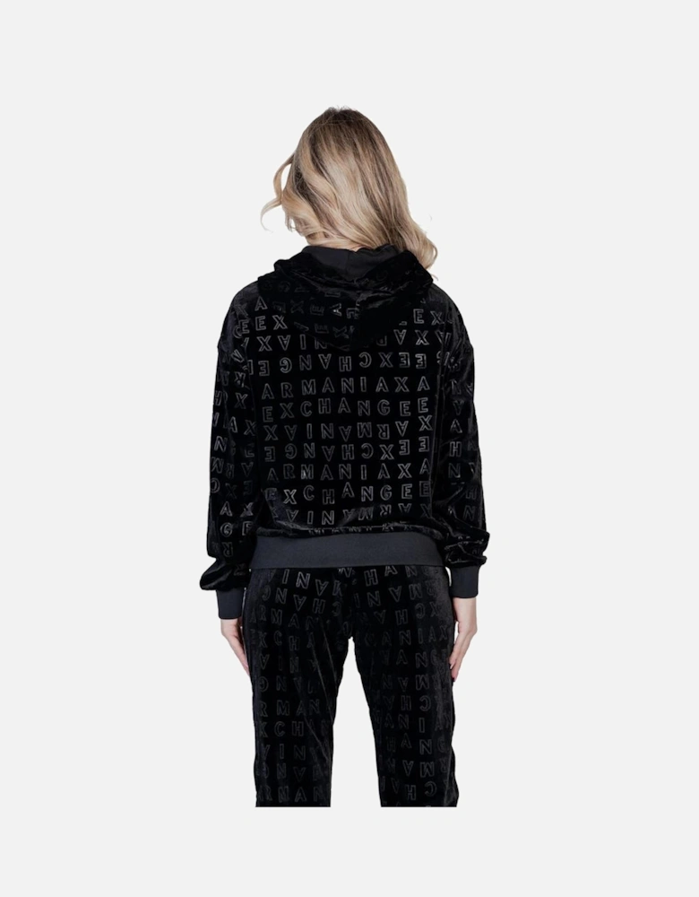 Comfortable Polyester Blend Sweatshirt Women - Black Sweaters