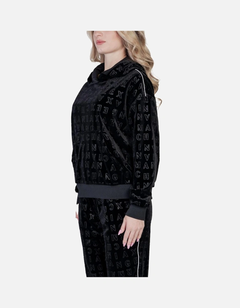 Comfortable Polyester Blend Sweatshirt Women - Black Sweaters