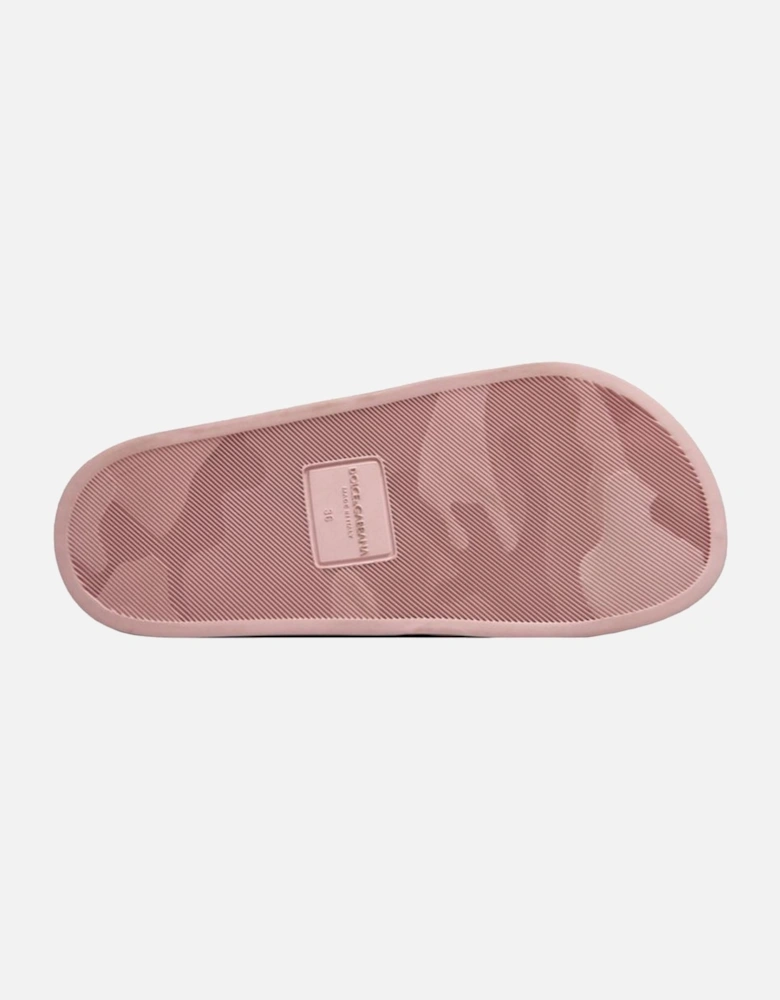 Luxury Leather Slippers with Embroidery Women - Pink