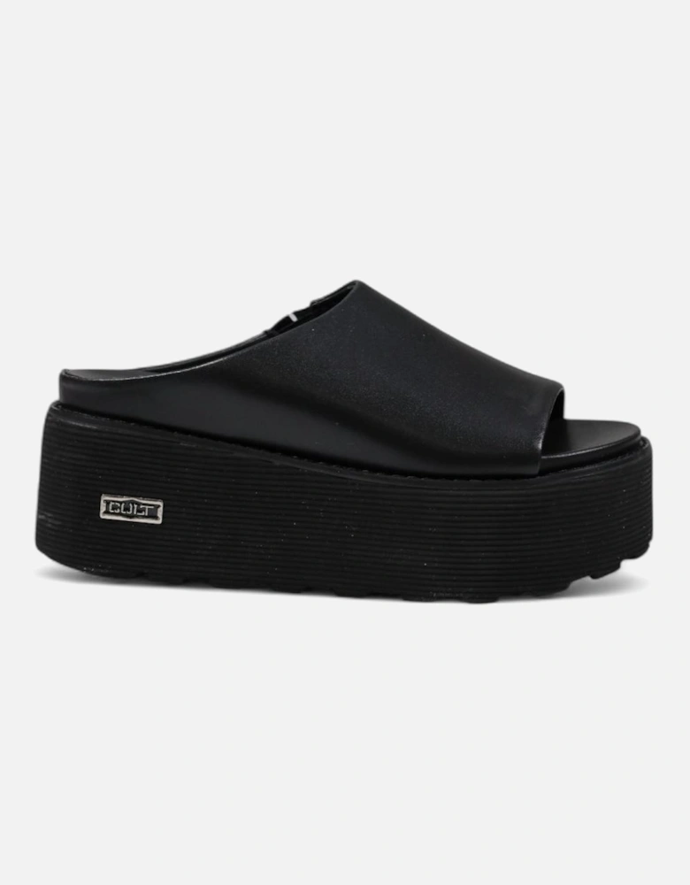 Leather Sandals with Rubber Sole Women - Black