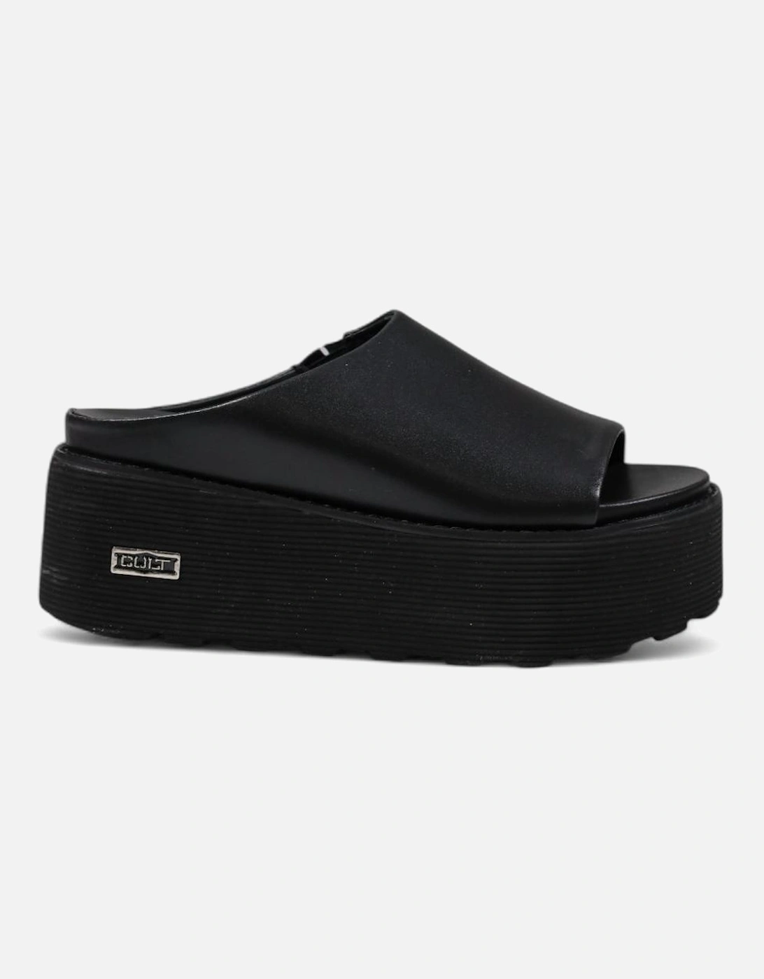 Leather Sandals with Rubber Sole Women - Black, 4 of 3