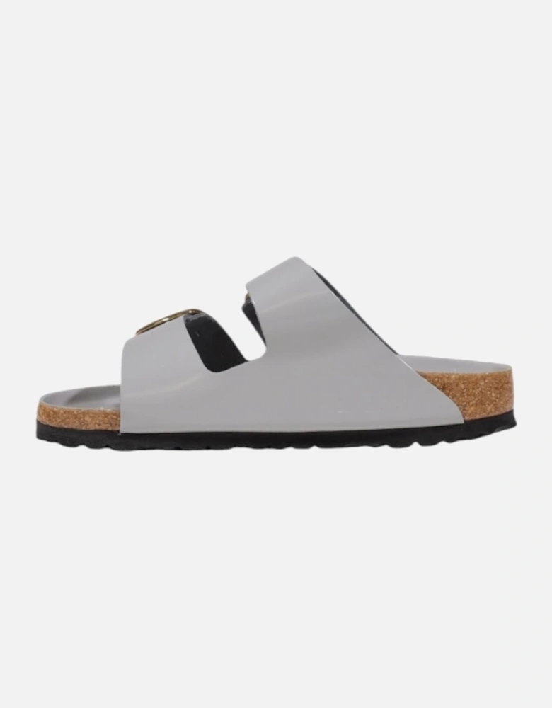Leather Slippers with Comfort Footbed Women - Grey